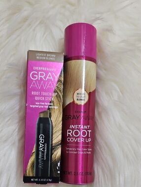 Gray Away Instant Root Cover Up Spray And Gray Away Root Touchup Quick Stick